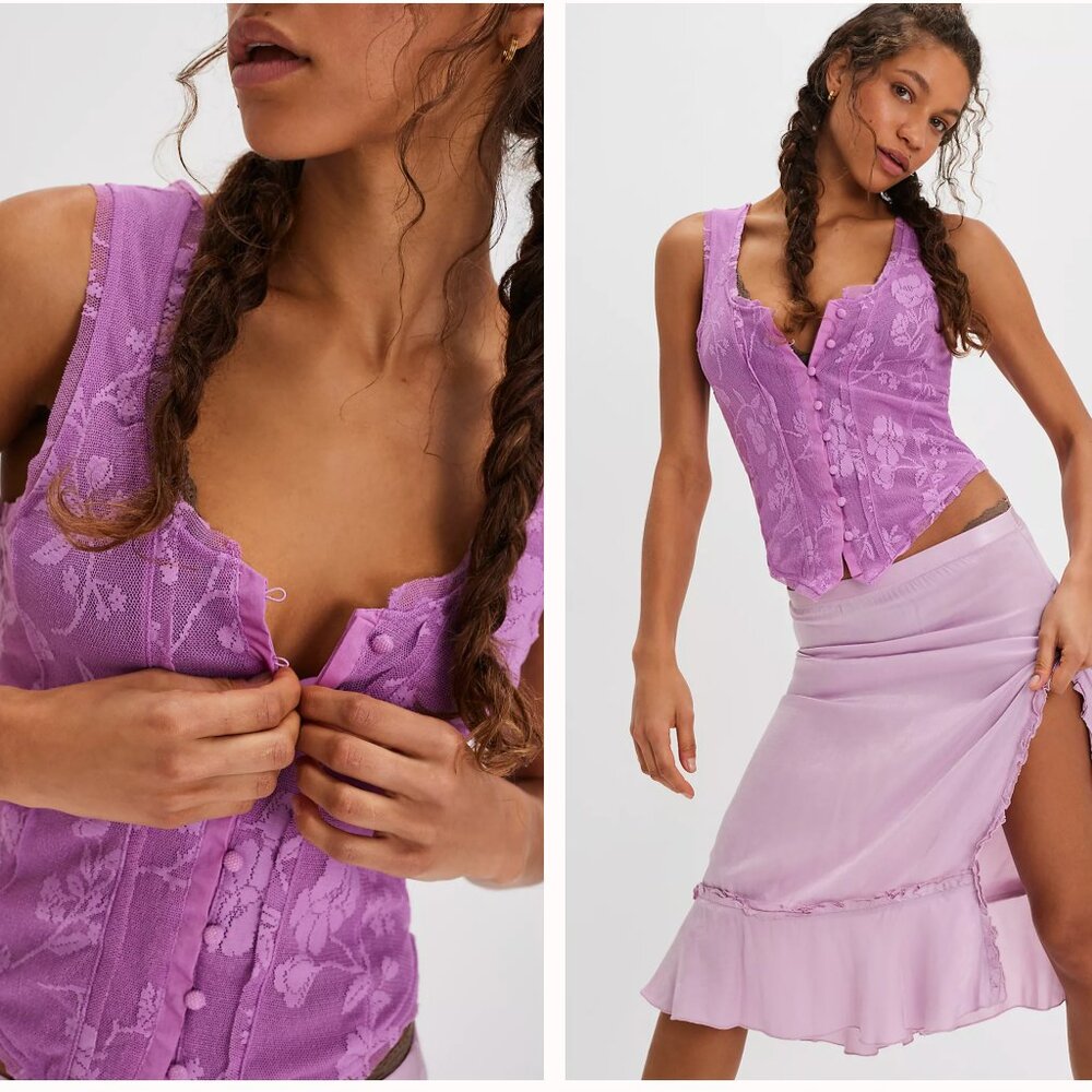 Free People  Before Daylight Corset Cami
